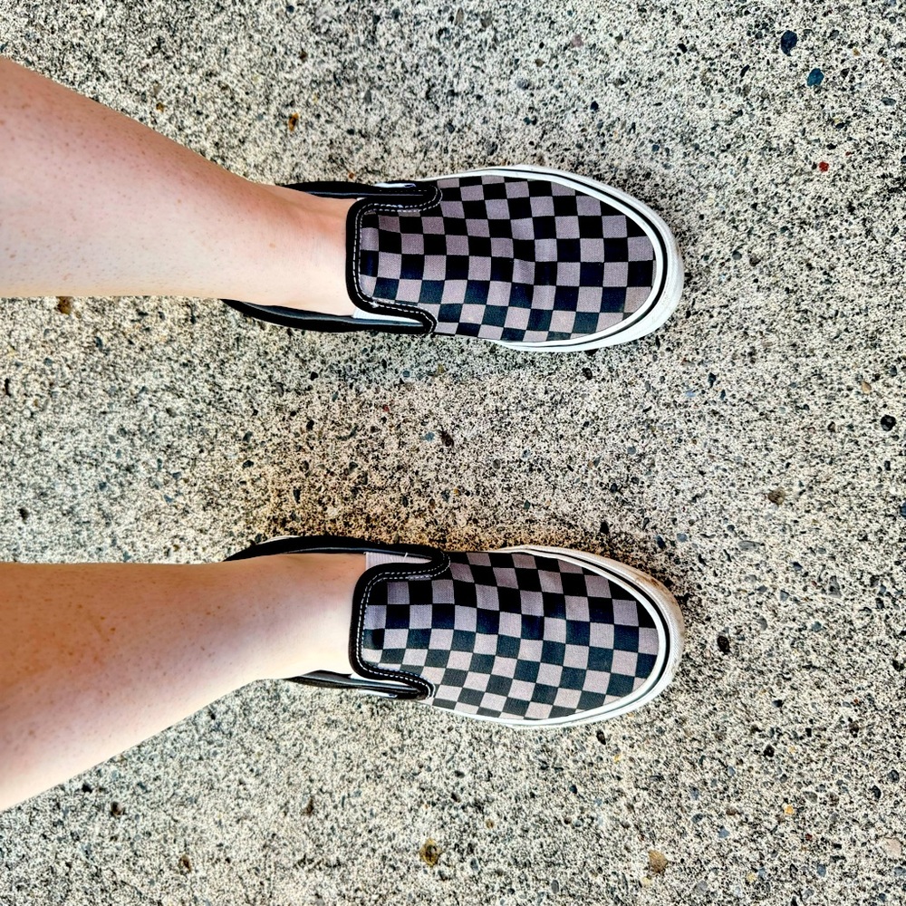 Checkered vans size 8